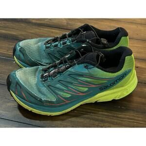 Salomon Sense Mantra 3 City Trail Running Shoes Women's Size 8.5 Green Yellow